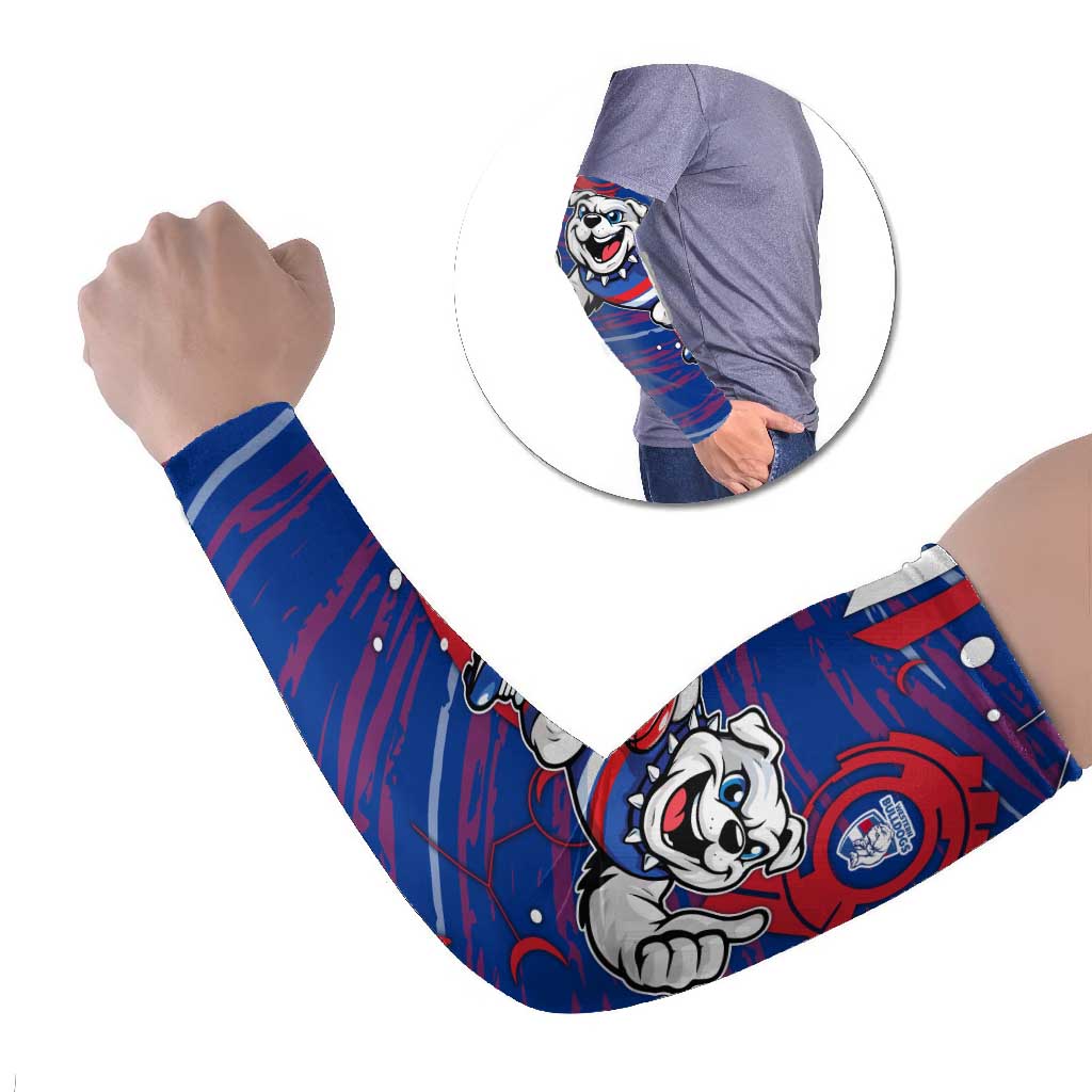Western Bulldogs Arm Sleeves Mascot Cartoon Football Illustration Style