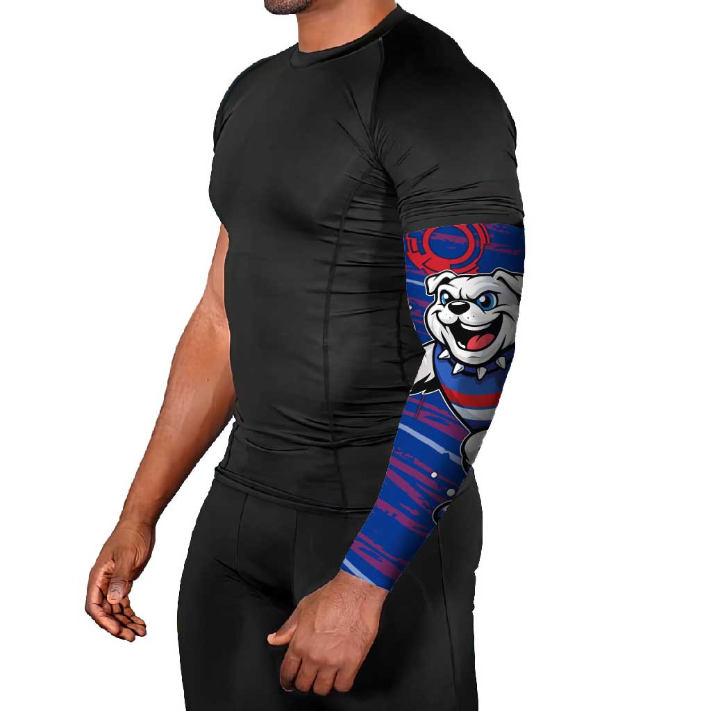 Western Bulldogs Arm Sleeves Mascot Cartoon Football Illustration Style