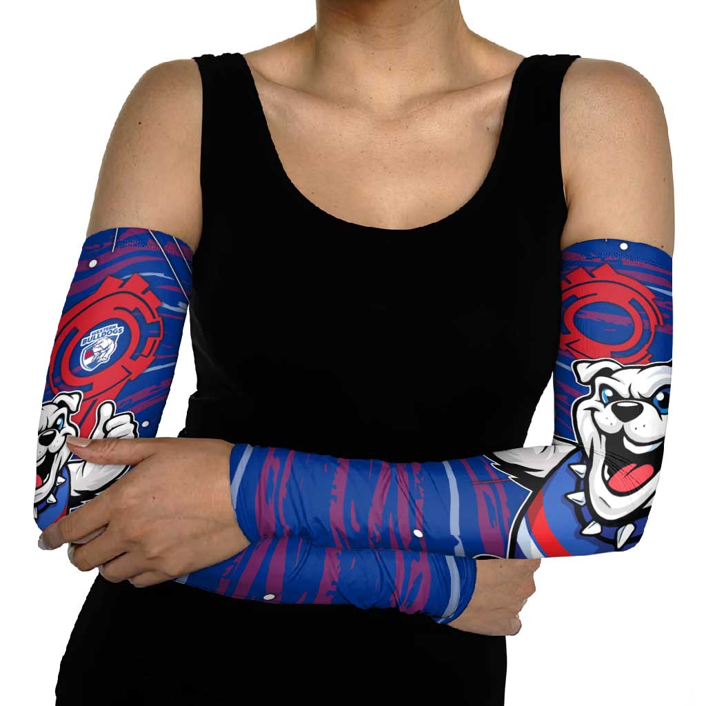 Western Bulldogs Arm Sleeves Mascot Cartoon Football Illustration Style