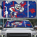 Western Bulldogs Auto Sun Shade Mascot Cartoon Football Illustration Style