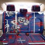 Western Bulldogs Back Car Seat Cover Mascot Cartoon Football Illustration Style