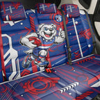 Western Bulldogs Back Car Seat Cover Mascot Cartoon Football Illustration Style