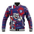Western Bulldogs Baseball Jacket Mascot Cartoon Football Illustration Style
