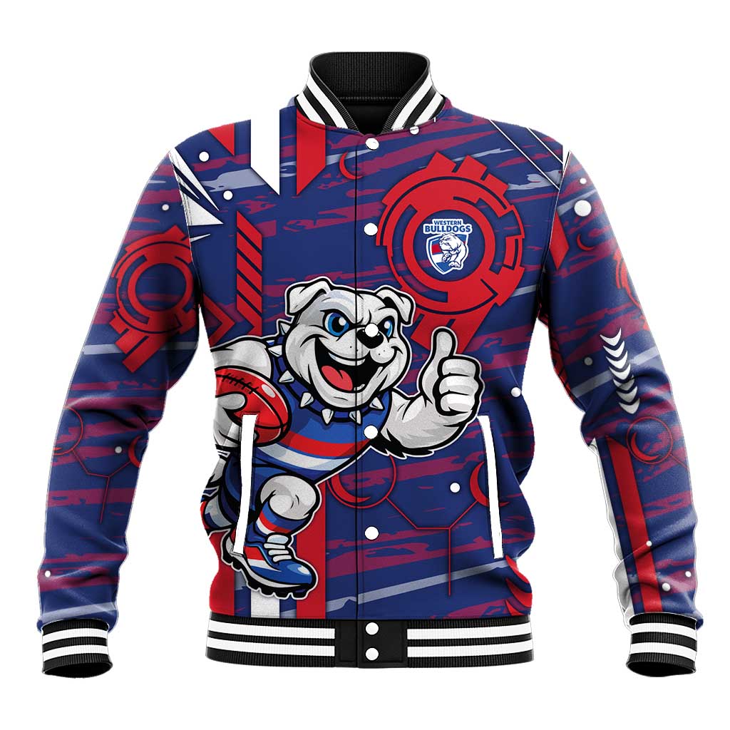 Western Bulldogs Baseball Jacket Mascot Cartoon Football Illustration Style