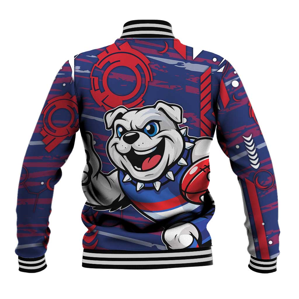 Western Bulldogs Baseball Jacket Mascot Cartoon Football Illustration Style