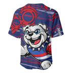 Western Bulldogs Baseball Jersey Mascot Cartoon Football Illustration Style