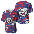 Western Bulldogs Baseball Jersey Mascot Cartoon Football Illustration Style