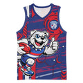Western Bulldogs Basketball Jersey Mascot Cartoon Football Illustration Style