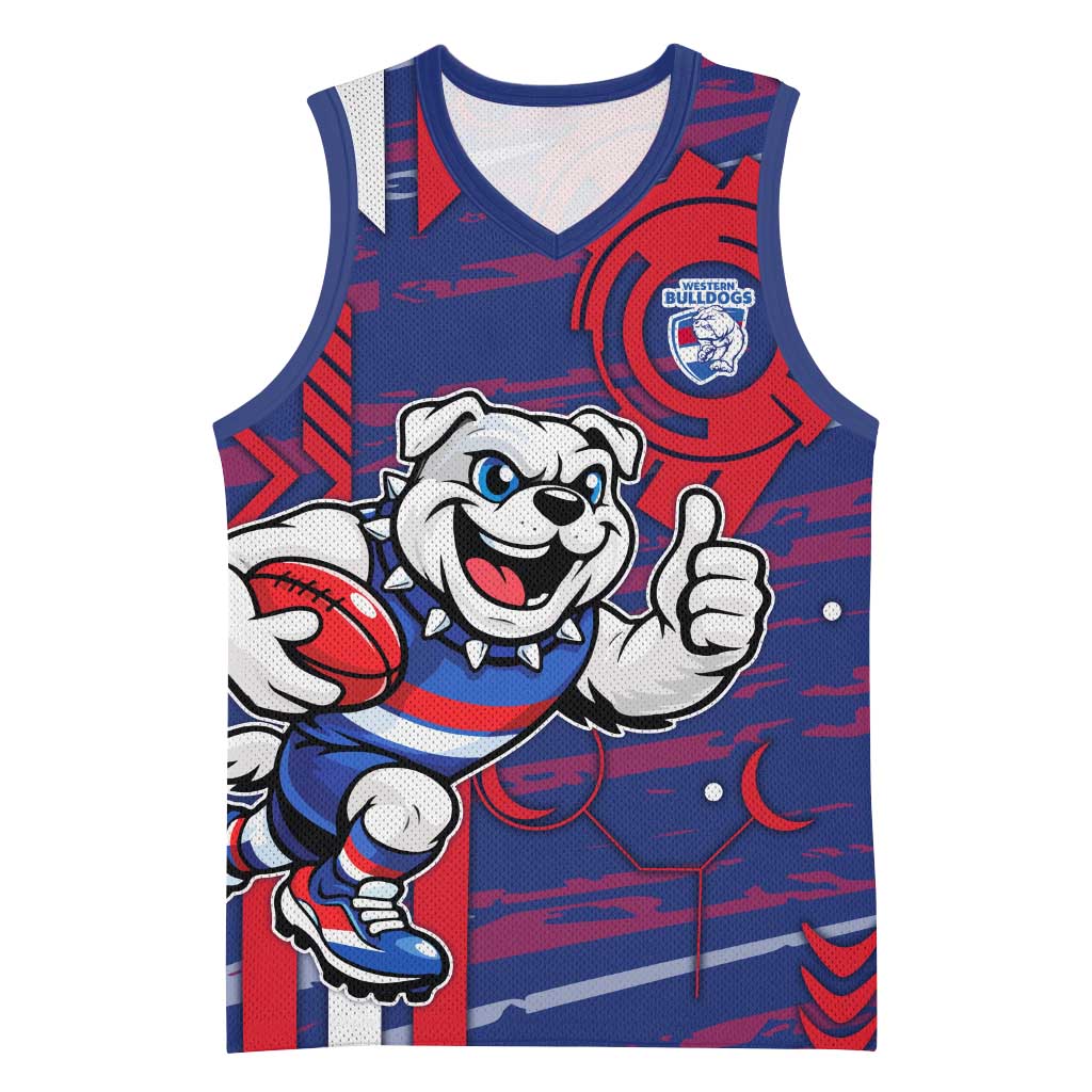 Western Bulldogs Basketball Jersey Mascot Cartoon Football Illustration Style