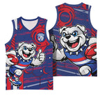 Western Bulldogs Basketball Jersey Mascot Cartoon Football Illustration Style