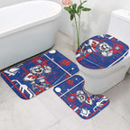 Western Bulldogs Bathroom Set Mascot Cartoon Football Illustration Style