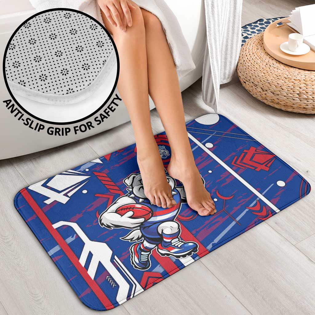 Western Bulldogs Bathroom Set Mascot Cartoon Football Illustration Style