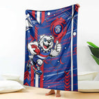 Western Bulldogs Blanket Mascot Cartoon Football Illustration Style