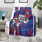 Western Bulldogs Blanket Mascot Cartoon Football Illustration Style