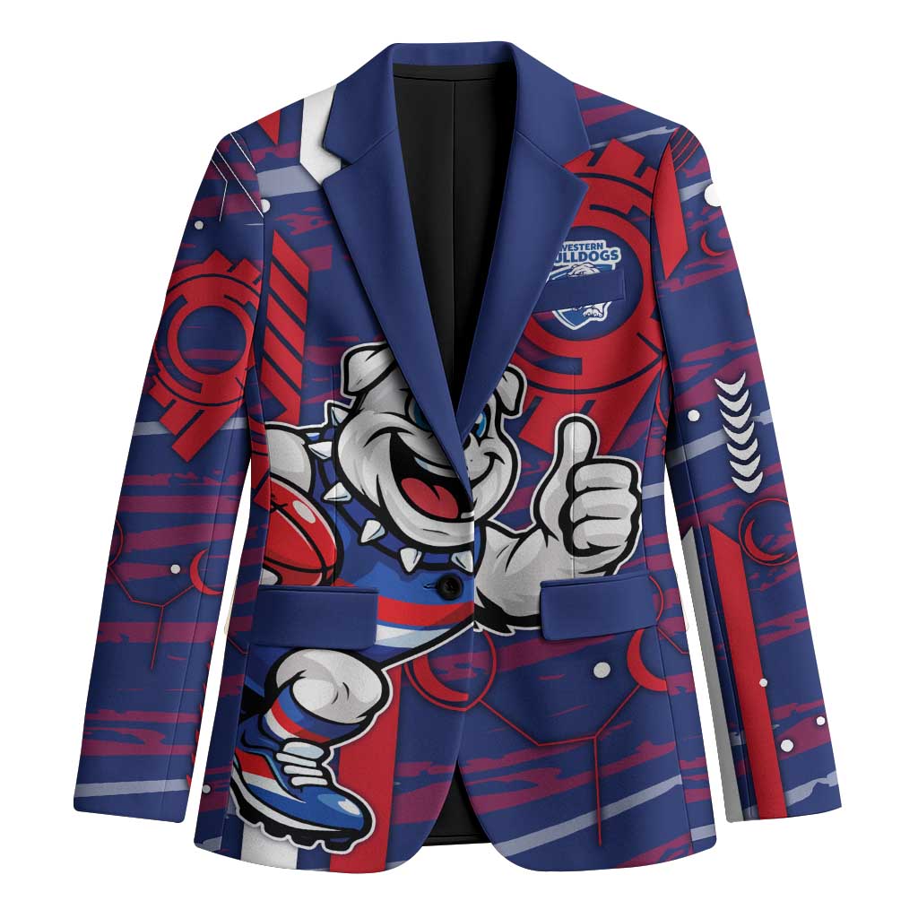Western Bulldogs Blazer Mascot Cartoon Football Illustration Style