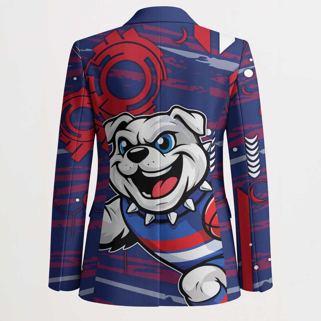 Western Bulldogs Blazer Mascot Cartoon Football Illustration Style