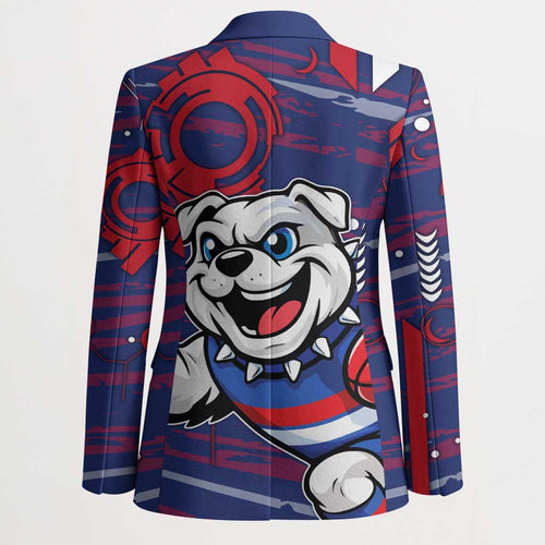 Western Bulldogs Blazer Mascot Cartoon Football Illustration Style