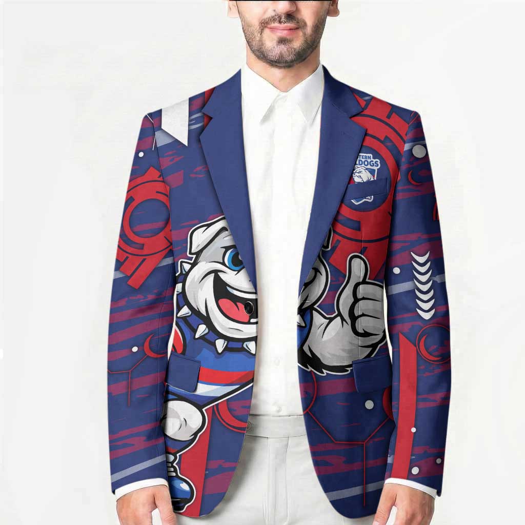 Western Bulldogs Blazer Mascot Cartoon Football Illustration Style
