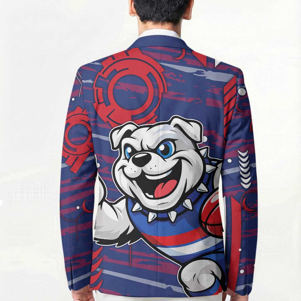 Western Bulldogs Blazer Mascot Cartoon Football Illustration Style