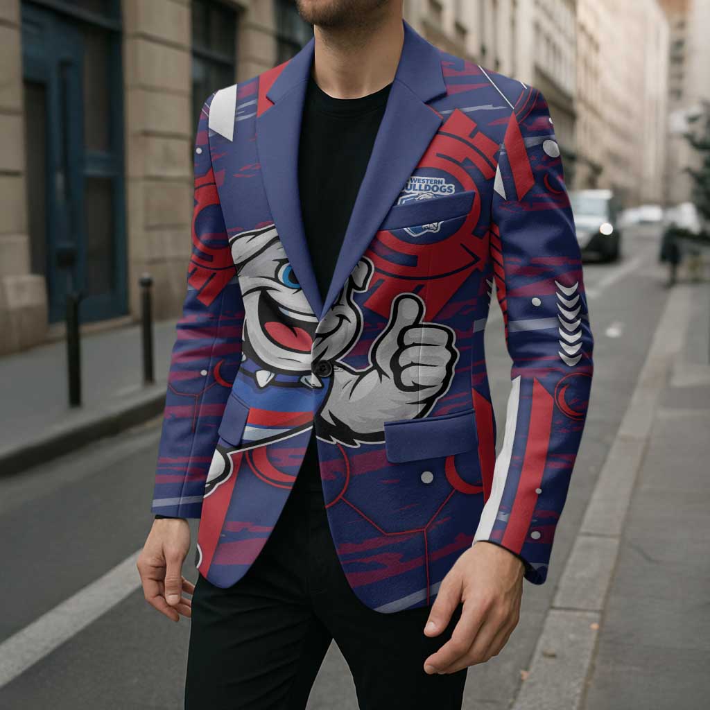 Western Bulldogs Blazer Mascot Cartoon Football Illustration Style
