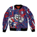Western Bulldogs Bomber Jacket Mascot Cartoon Football Illustration Style