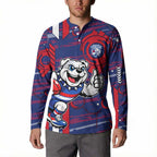 Western Bulldogs Button Sweatshirt Mascot Cartoon Football Illustration Style