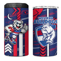 Western Bulldogs 4 in 1 Can Cooler Tumbler Mascot Cartoon Football Illustration Style