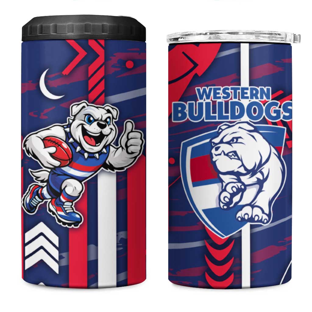 Western Bulldogs 4 in 1 Can Cooler Tumbler Mascot Cartoon Football Illustration Style