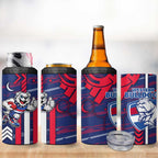 Western Bulldogs 4 in 1 Can Cooler Tumbler Mascot Cartoon Football Illustration Style