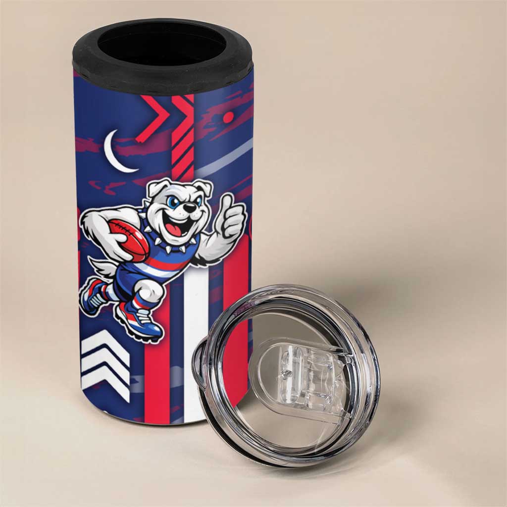 Western Bulldogs 4 in 1 Can Cooler Tumbler Mascot Cartoon Football Illustration Style