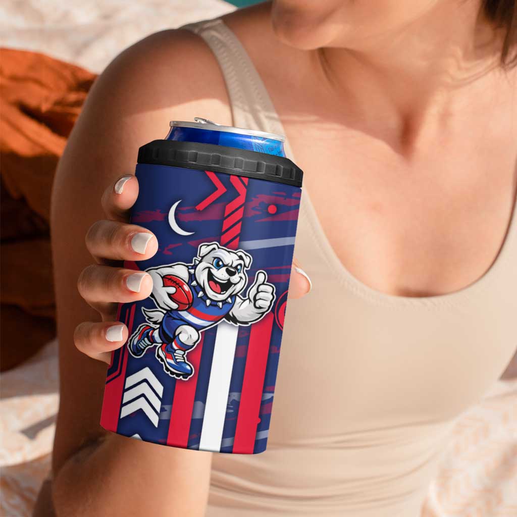 Western Bulldogs 4 in 1 Can Cooler Tumbler Mascot Cartoon Football Illustration Style