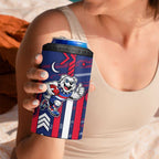 Western Bulldogs 4 in 1 Can Cooler Tumbler Mascot Cartoon Football Illustration Style