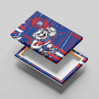Western Bulldogs Canvas Wall Art Mascot Cartoon Football Illustration Style