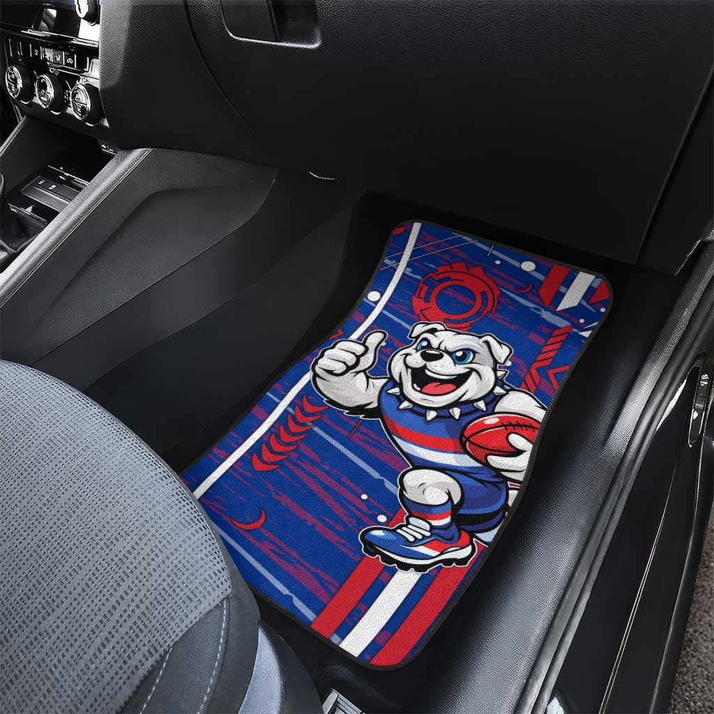 Western Bulldogs Car Mats Mascot Cartoon Football Illustration Style