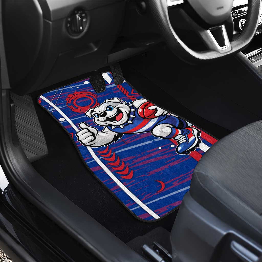 Western Bulldogs Car Mats Mascot Cartoon Football Illustration Style
