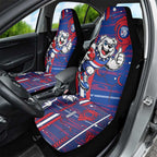 Western Bulldogs Car Seat Cover Mascot Cartoon Football Illustration Style
