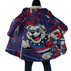 Western Bulldogs Cloak Mascot Cartoon Football Illustration Style