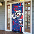 Western Bulldogs Door Cover Mascot Cartoon Football Illustration Style