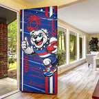 Western Bulldogs Door Cover Mascot Cartoon Football Illustration Style
