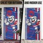 Western Bulldogs Door Cover Mascot Cartoon Football Illustration Style
