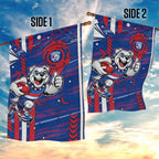 Western Bulldogs Garden Flag Mascot Cartoon Football Illustration Style