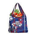 Western Bulldogs Grocery Bag Mascot Cartoon Football Illustration Style