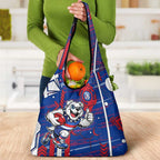Western Bulldogs Grocery Bag Mascot Cartoon Football Illustration Style
