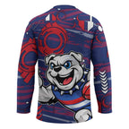 Western Bulldogs Hockey Jersey Mascot Cartoon Football Illustration Style