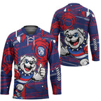 Western Bulldogs Hockey Jersey Mascot Cartoon Football Illustration Style
