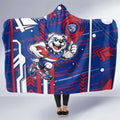 Western Bulldogs Hooded Blanket Mascot Cartoon Football Illustration Style
