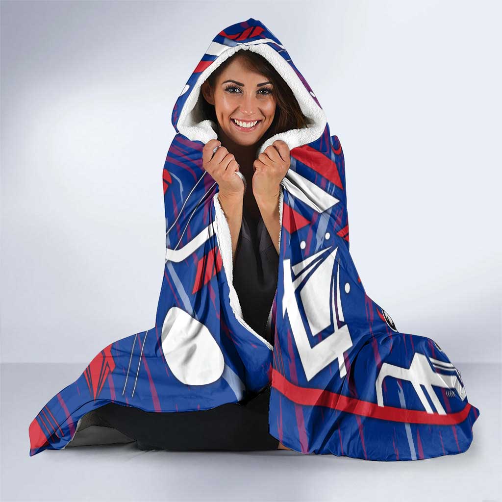 Western Bulldogs Hooded Blanket Mascot Cartoon Football Illustration Style