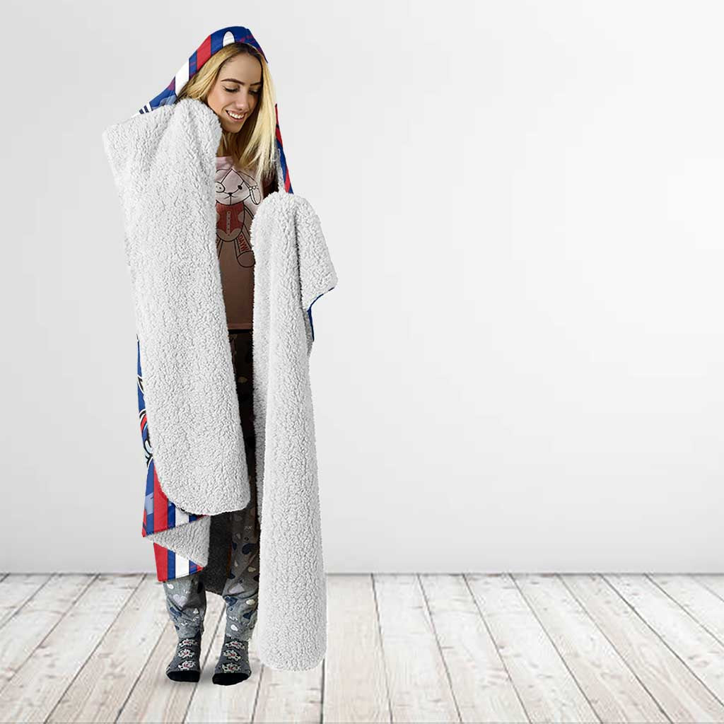 Western Bulldogs Hooded Blanket Mascot Cartoon Football Illustration Style