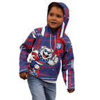 Western Bulldogs Kid Hoodie Mascot Cartoon Football Illustration Style