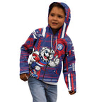 Western Bulldogs Kid Hoodie Mascot Cartoon Football Illustration Style
